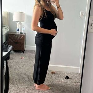 Black Maternity Maxi Dress